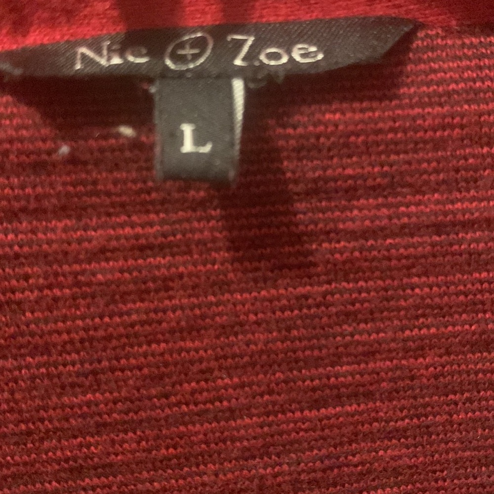 NIC+ZOE Red Pea Coat with Notched Lapels - Picture 4 of 9